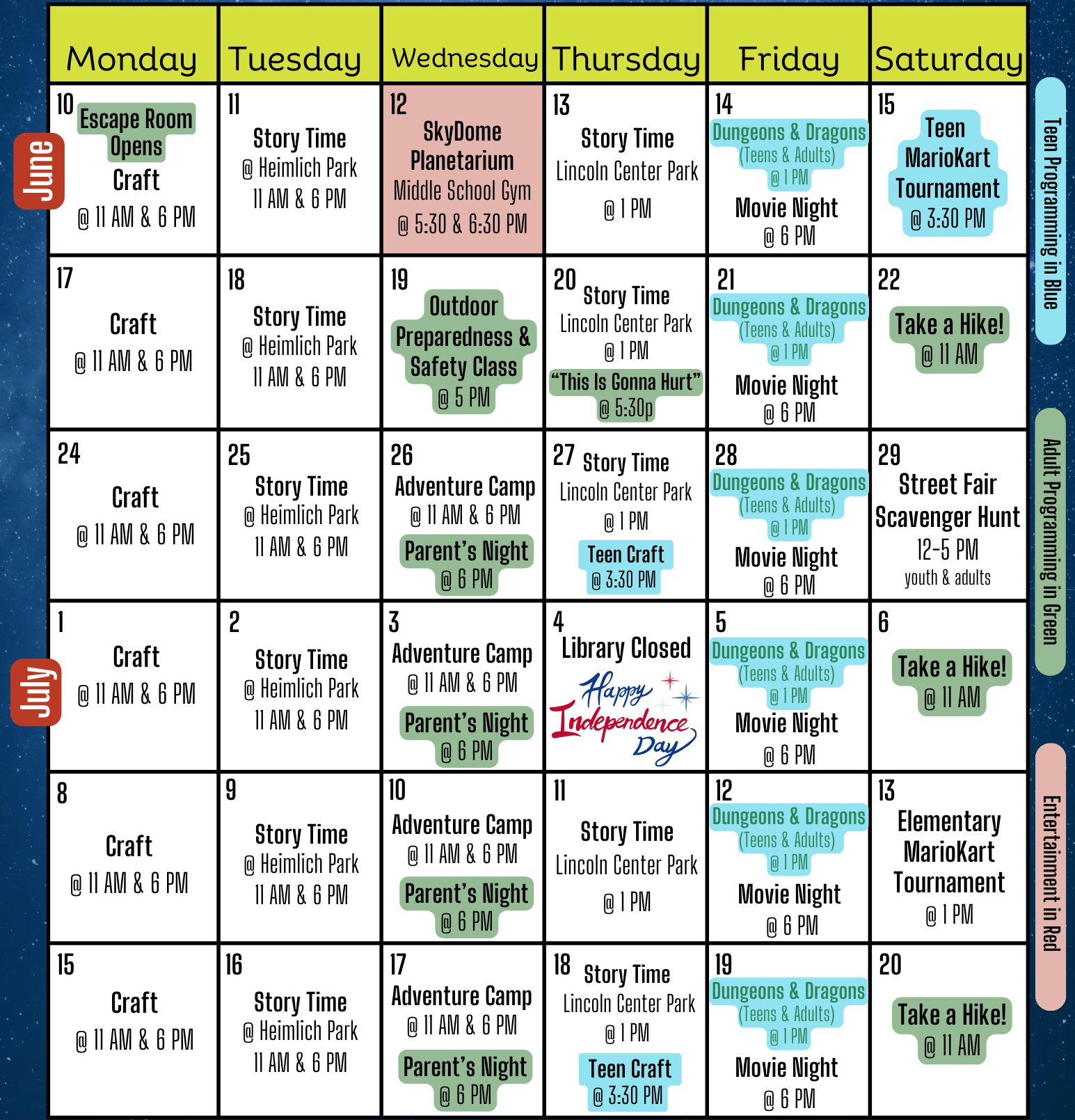 Summer Reading Program CardingtonLincoln Public Library